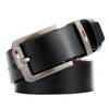 Dandali L8036 Men Casual Antique Pin Buckle Leather Belt Waistband, Length: 115cm (Black)