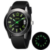 addies MY-1601 Luminous Version Silicone Watchstrap Quartz Watch, Support Calendar, Size:S(Green)