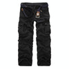 Mens Athletic Overalls Multi-Pocket Casual Pants, Size: 34(Black)