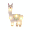 LED Painted Lantern Alpaca Night Light Holiday Decoration Room Posing Style Light(White Tongue)