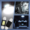 2 PCS 39mm DC12V-24V 3W 6000K 660LM 6LEDs SMD-3030 Car Reading Lamp / License Plate Light