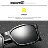 2 PCS Men Sunglasses Night Vision Anti-glare Driving Sun Glasses Goggles(Bright Black Frame Gray Lens)