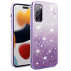 For Samsung Galaxy S20 FE Gradient Glitter Flower All-inclusive Phone Case(Purple)