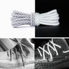 Reflective Shoe laces Round Sneakers ShoeLaces Kids Adult Outdoor Sports Shoelaces, Length:140cm(White)