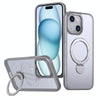For iPhone 15 Plus Wing Series Gen2 MagSafe Metal Ring Holder Phone Case(Titanium Gray)