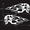 Motorcycle Styling Skull Head PVC Sticker Auto Decorative Sticker (White)