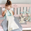 Rabbit Pattern Stereoscopic Ears Baby Knitted Blanket(Baby Blue)