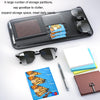 Car Sun Visor Card Glasses Holder Zipper Storage Bag(Red)