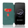 For ASUS ROG Phone 7 Carbon Fiber Texture Flip Leather Phone Case(Green)