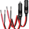 1pair 16AWG 15A 12V/24V Fused Cigarette Lighter Plug With Lead