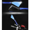 2 PCS Motorcycle Parts CNC Technology Aluminum Alloy Rearview Mirror Side Mirror(Gold)