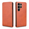 For Samsung Galaxy S24 Ultra 5G Magnetic Vertical Flip Leather Phone Case(Brown)