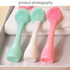 Hand-Held Silicone Cleansing Brush And Mask Brush Green Single Head