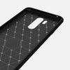For LG G7 ThinQ Brushed Texture Carbon Fiber Shockproof TPU Protective Back Case (Black)