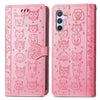 For Samsung Galaxy A26 5G Cat and Dog Embossed Leather Phone Case(Pink)