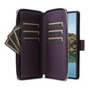 For Samsung Galaxy S24 Ultra 5G Nine-card Slots Zipper Wallet Bag Leather Phone Case(Dark Purple)