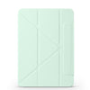 For iPad 10th Gen 10.9 2022 Fixed Buckle Magnetic Deformation Leather Tablet Case(Baby Green)
