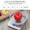 Stainless Steel Small Food Electronic Scale Kitchen Portable Baking Electronic Scale, Colour: 5kg/1g (Battery Model White)