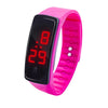 LED Digital Display Silicone Bracelet Children Electronic Watch(Pink)