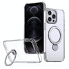 For iPhone 12 Pro Max Wing Series Gen2 MagSafe Metal Ring Holder Phone Case(Transparent)