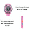JNEW A86628 Student Cartoon 3D Butterfly Multi-Function Waterproof LED Sports Electronic Watch(Dark Purple)