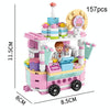 LELE BROTHER Children Assembling Mini City Street Scene Building Blocks, Style: 8613-8 Dessert Car