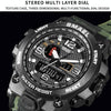 SMAEL 1545D Time Men Anti-falling Night Light Alarm Waterproof Sports Watch(Camouflage Khaki)
