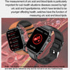 ET580 2.04 inch AMOLED Screen Sports Smart Watch Support Bluetooth Call /  ECG Function(Black Leather Band)
