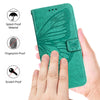 For Samsung Galaxy A26 5G Global Embossed Butterfly Leather Phone Case(Green)