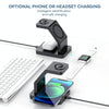 S6 3 In 1 Multi-function Magnetic Wireless Charger Stand for iPhone & iWatch & AirPods(Black)