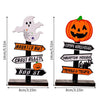 Halloween Guide Wooden Ornaments Cartoon Letters Decoration Supplies(Ghost Model)