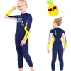 DIVE&SAIL Children Warm Swimsuit One-piece Wetsuit Long Sleeve Cold-proof Snorkeling Surfing Suit, Size: XL(Yellow)