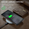 For Samsung Galaxy S24 Ultra 5G DG.MING M6 Series RFID Tri-fold Card Bag Removable Leather Phone Case(Coffee)
