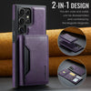 For Samsung Galaxy S23 Ultra 5G DG.MING MAGKING-K2 Series MagSafe RFID Card Bag Detachable Phone Case(Purple)