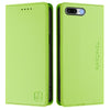 For iPhone 7 Plus / 8 Plus RC01 Dual-Folded Magnetic Suction RFID Leather Phone Case(Grass Green)