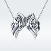 S925 Sterling Silver Angel Wings Loose Beads DIY Beaded Bracelet, Style:Bead+Chain
