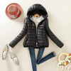 Warm Winter Parka Jacket Ladies Women Slim Short Coat, Size:XXL(Black)