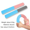Silicone Multifunctional Fitness Bar Rehabilitation Training Arm Strength Bar Wrist Strength Forging Resistance Bar(Light Blue + Gray)