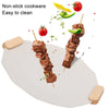 33cm Small Outdoor Camping Rhombus Grill Plate Portable Nonstick Grill Pan Picnic Wearable Cookware