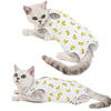 Cat Recovery Suit, Breathable, Anti-Licking, Banana, L