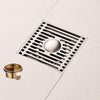 All Copper Brushed Anti-Odor Floor Drain Gravity Copper Core Bathroom Floor Drain, Specification: Square Fine Sculpture Dual Use