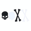 Skull And Cross Bone Shape Shining Metal Car Universal Sticker(Black)