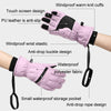 Winter Padded Ski Finger Gloves Outdoor Windproof Warm Sports Gloves, Size: S(Light Purple)
