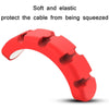 5 PCS 4 Holes Bear Silicone Desktop Data Cable Organizing And Fixing Device(Matcha Green)