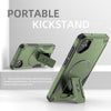 For Samsung Galaxy A05 Armor MagSafe Holder PC Hybrid TPU Phone Case(Army Green)