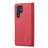 For Samsung Galaxy S25 Ultra 5G Knead Skin Texture Flip Leather Phone Case(Red)