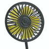 F408 Car Silicone Hose Fan Multi-Angle Adjustment USB Fan(Black)