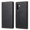 For Samsung Galaxy A36 Business Solid Color Magnetic RFID Leather Phone Case(Black)