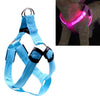 Double Sided LED Light Pet Harness Nylon Cat Dog Chest Strap Leash, Size:S(Blue)