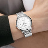 SKMEI 1801 Men Casual Calendar Quartz Watch(Silver White Black)